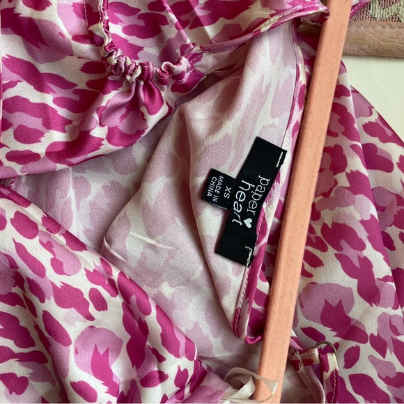 Pink Animal Print cowl neck dress by Paper Heart. - Picture 7 of 9